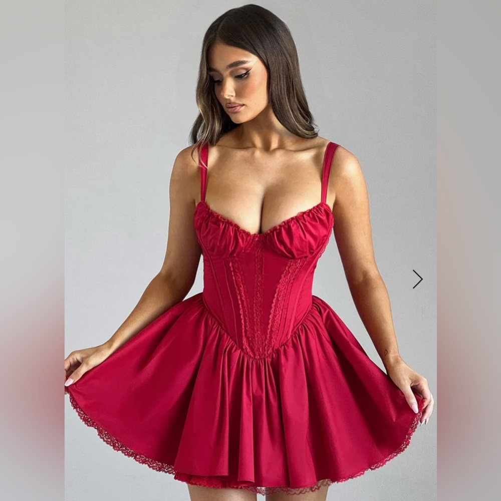 Elegant Red Mini Dress